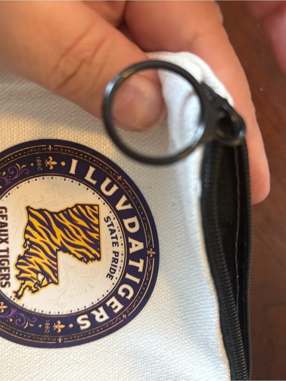 LSU Canvas Zip Pouch Wallet - Geaux Tigers